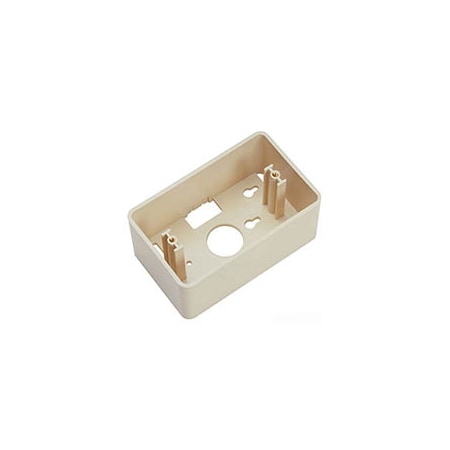 Allen Tel Electrical Box, Surface Mounting Box-Single Gang, Ivory AT30M-09